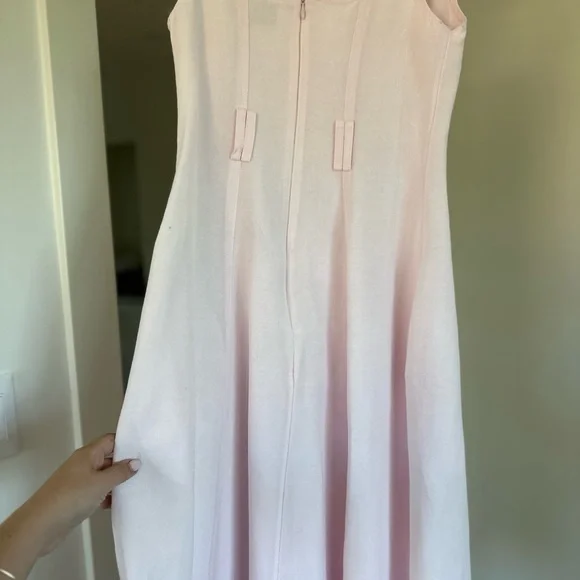 AJE Clay Belted Midi Dress in Pastel Pink, AU 6 / US 2 - Picture 10 of 13